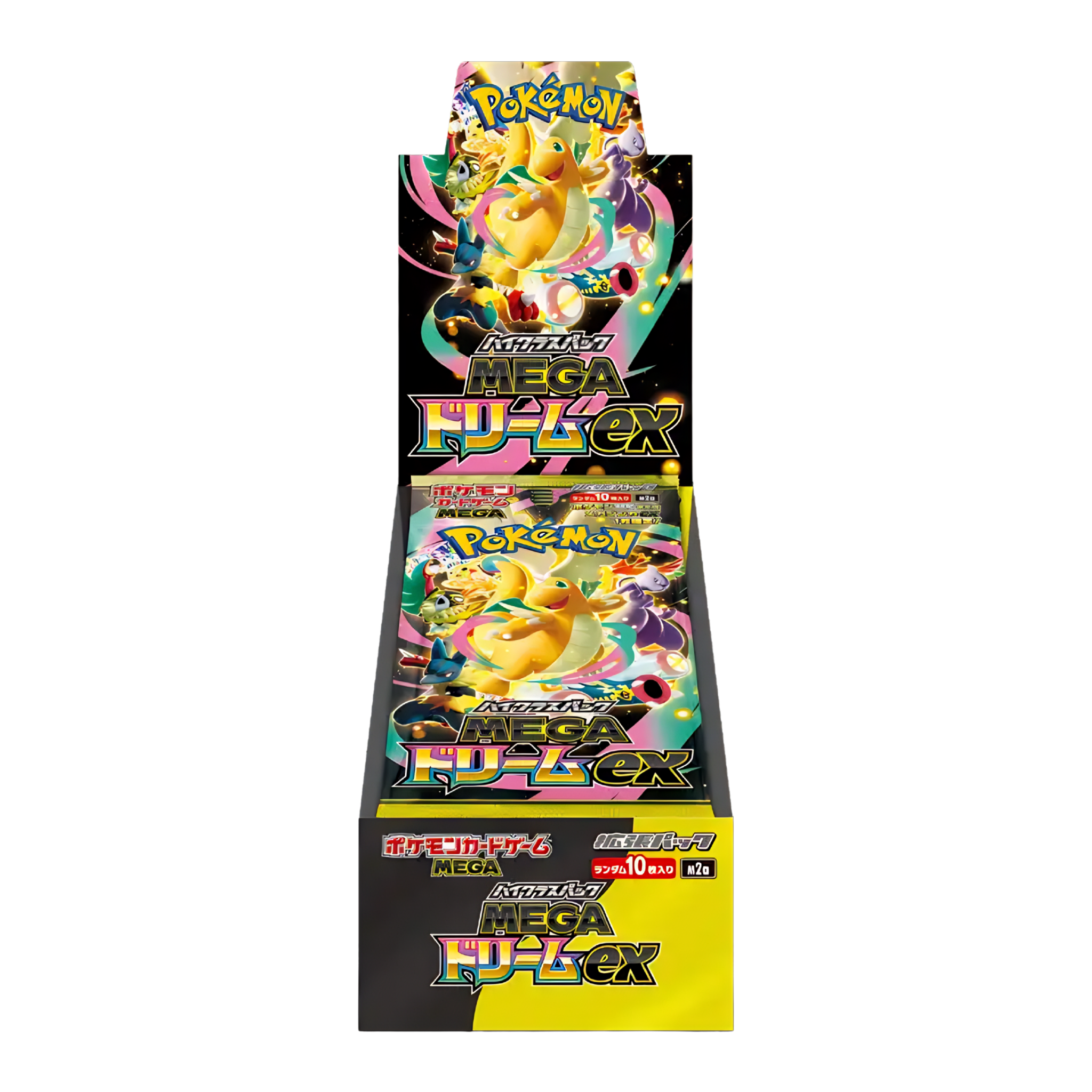 Pokémon Mega Ultra EX trading card game booster pack on a white background