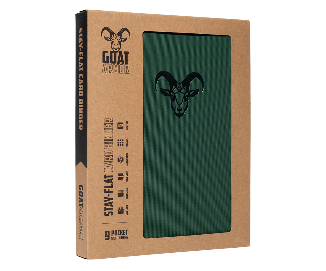 Goat Armor 9-Pocket Stay-Flat Trading Card Binder | 360 Card Capacity