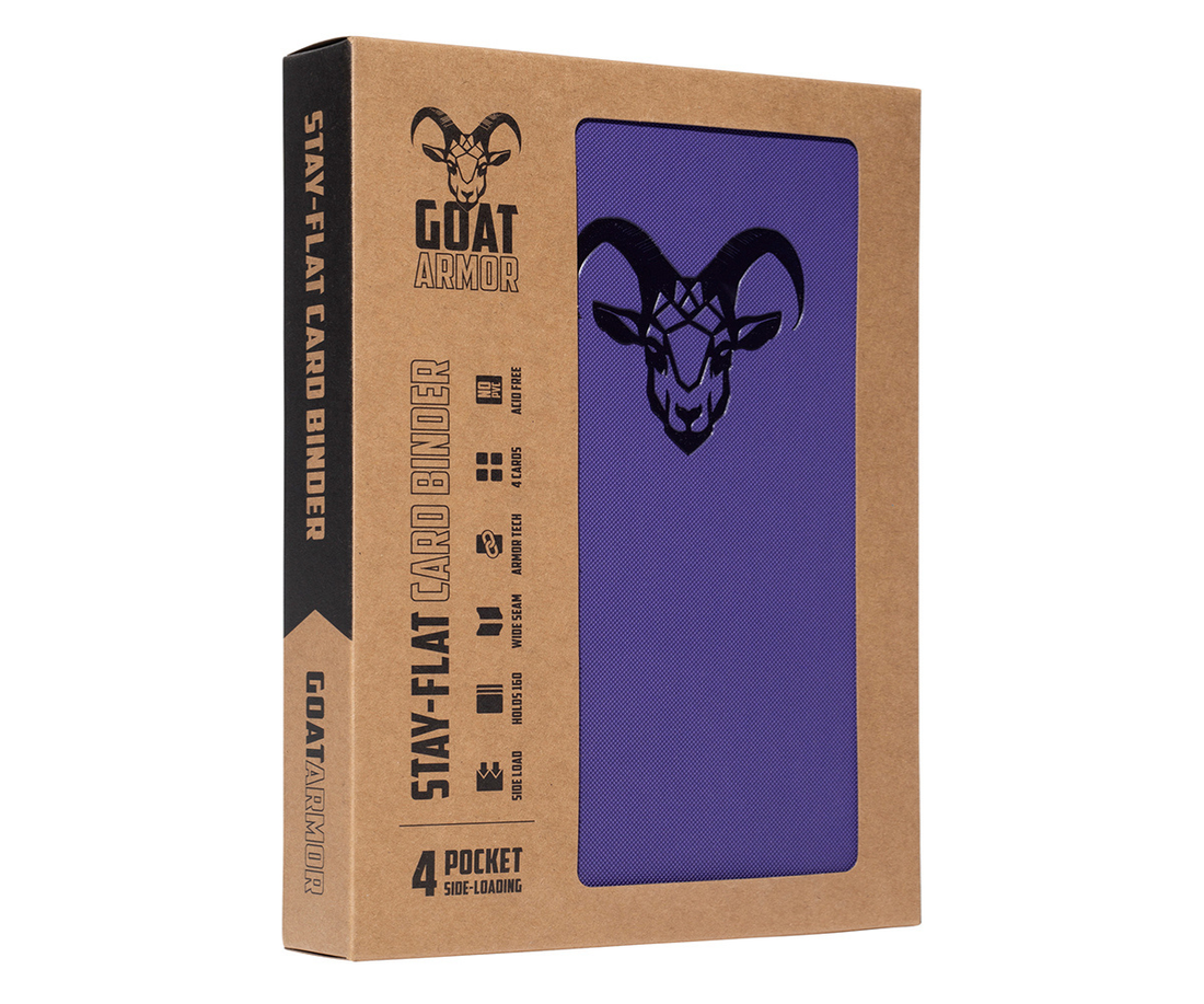 Goat Armor 9-Pocket Stay-Flat Trading Card Binder | 360 Card Capacity