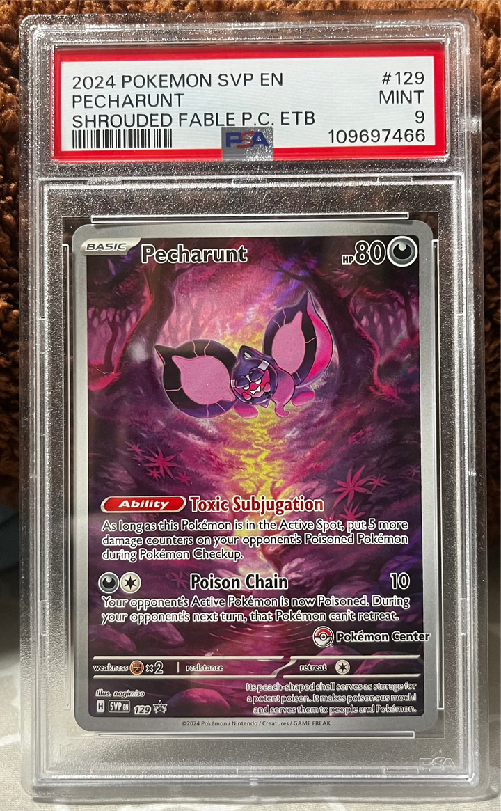 PSA graded Pokemon Cards - Pecharant (Pokemon Center) - Jay Poke Hub LLC PSA graded number 109697466 Mint #129 front