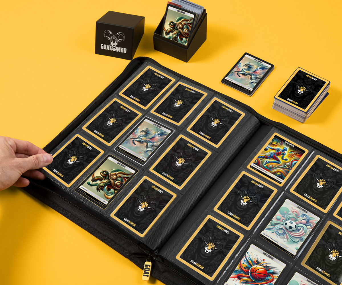 Goat Armor 9-Pocket Stay-Flat Trading Card Binder | 360 Card Capacity