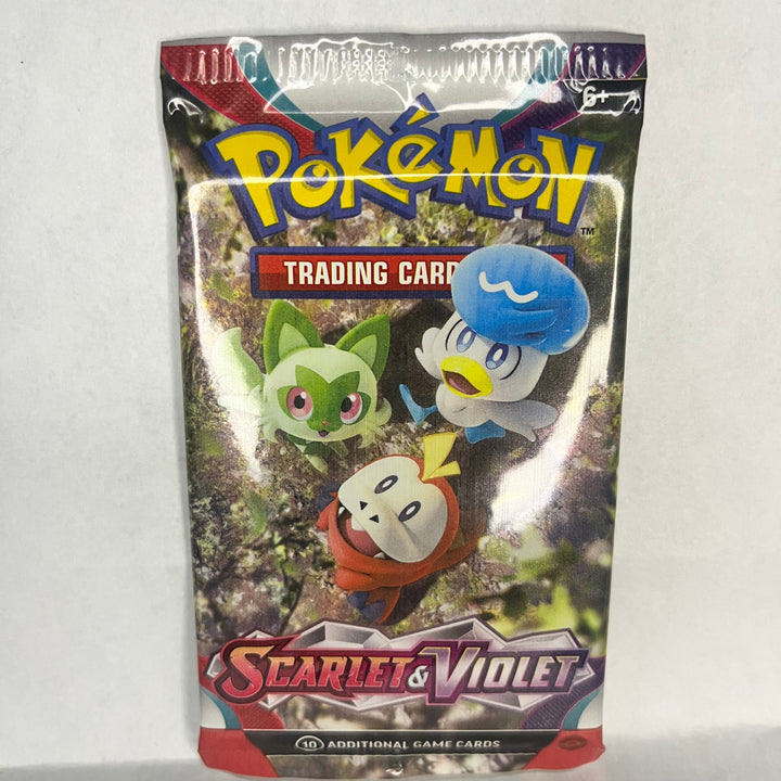 Pokémon cards - scarlet & Violet TCG Booster pack Front view zoomed in