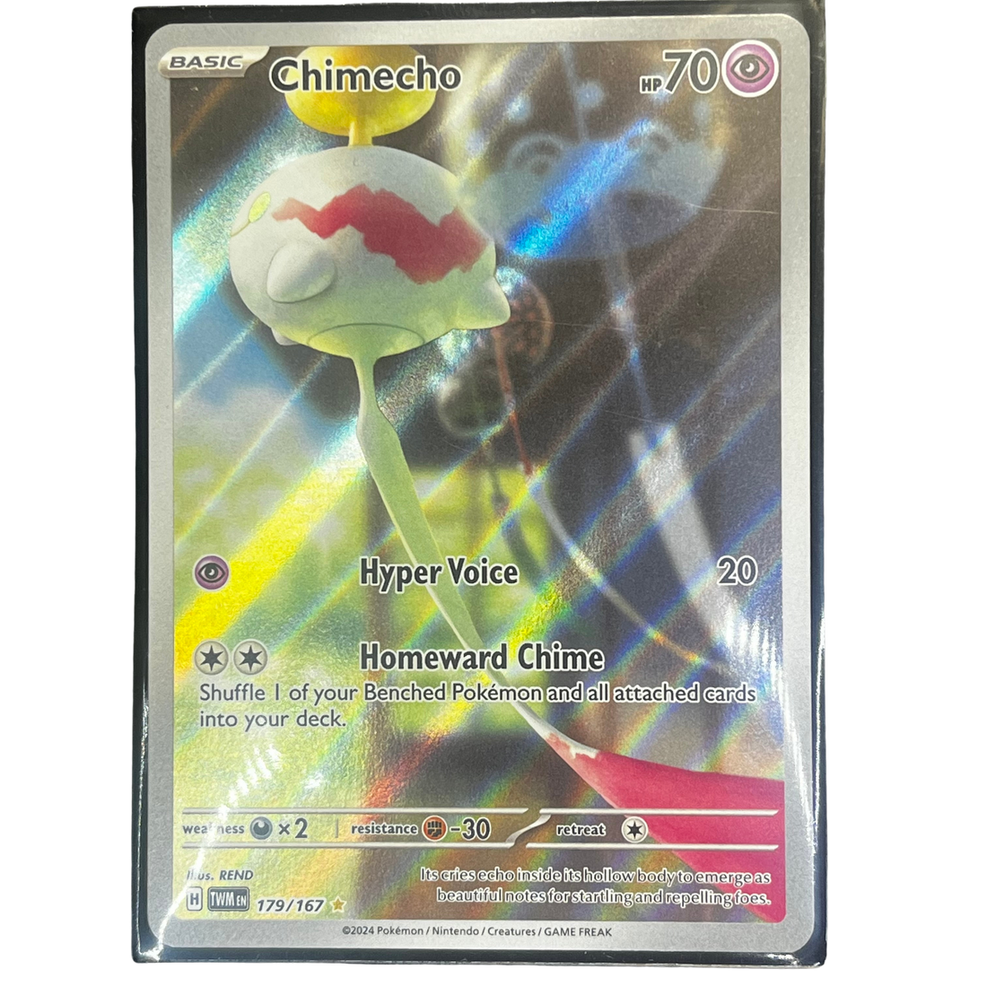 Chimecho 179/167 Secret Rare Pokémon TCG English card in Near Mint condition with holofoil artwork | Jays Poke Hub LLC