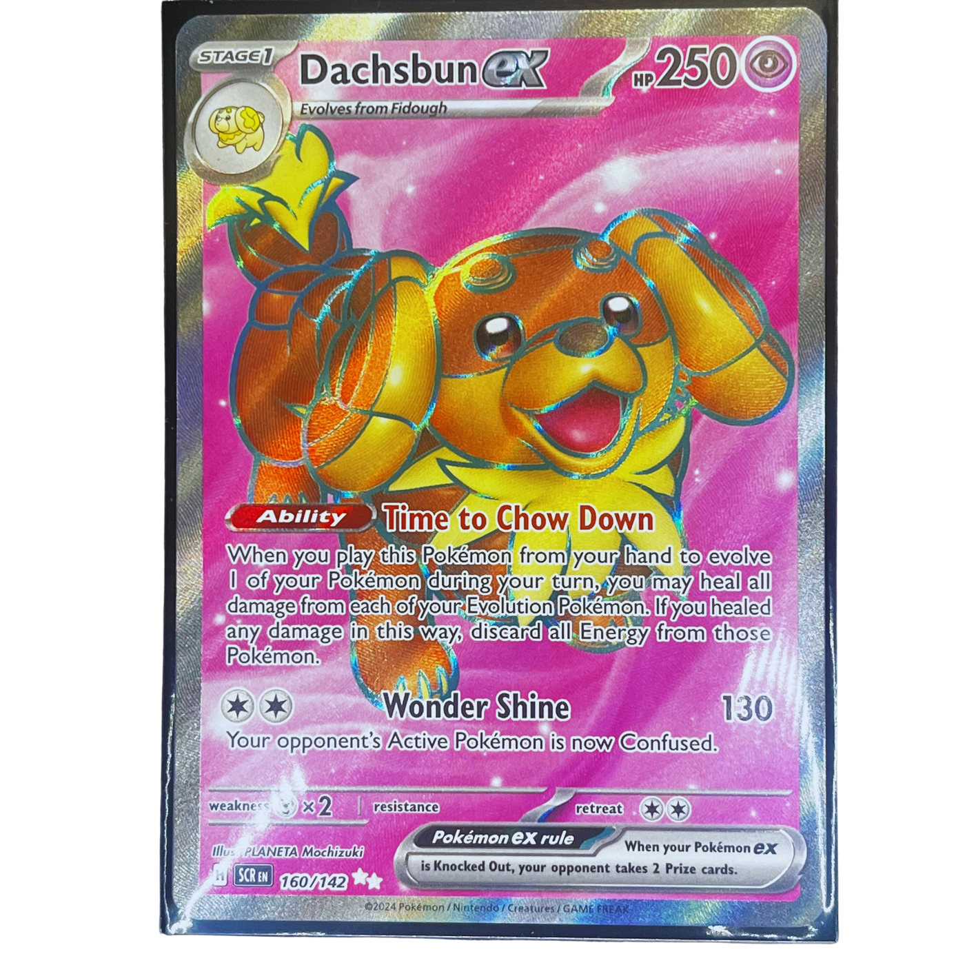 Pokemon Trading Card Game Stellar Crown Ultra Rare Dachsbun ex #160 Pokemon Trading Card Game Stellar Crown Ultra Rare Dachsbun ex #160